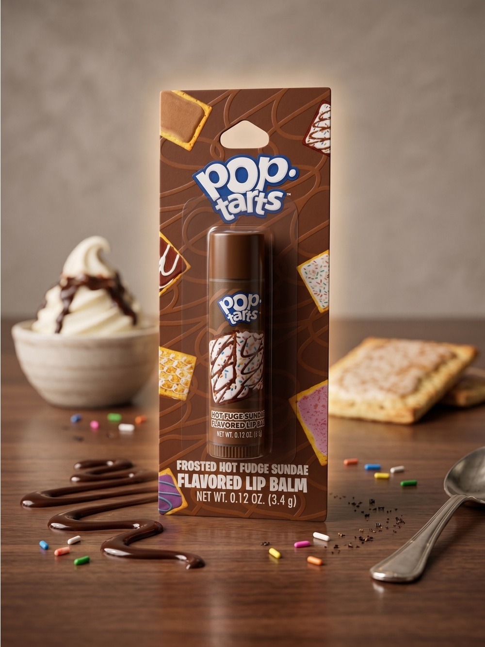 Taste Beauty Pop Tarts Frosted Hot Fudge Sundae Lip Balm New Sealed